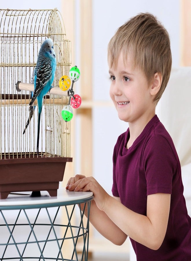 Teniinet Stand Perch Toy with Rotating Balls for Birds, Parakeets, Budgies, Cockatiels, Parrots, Budgerigars, Conures, Parrotlets, Ringnecks, Lovebirds (1Pcs) - Image 5